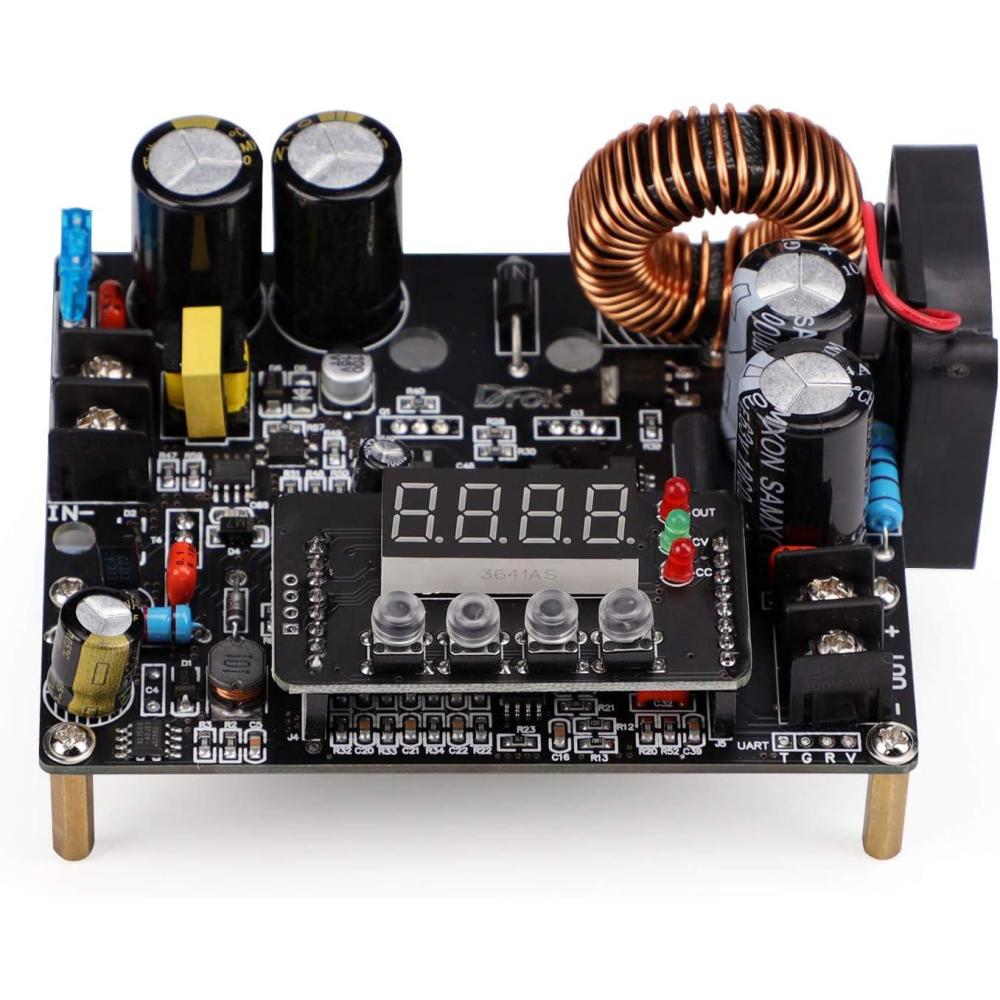 imageDROK DC Buck Converter DC to DC Step Down Power Supply Module 10V65V to 060V 012A Adjustable Voltage Regulator Transformer Board with LED Display for Volt Reducer65V to 12V 12A
