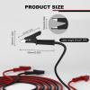 imageDROK 14 AWG Test Leads with Alligator Clips  Pack of 2 Multimeter Alligator Clips with Wires 19A 50cm 14 Gauge WireBlack and Red