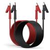imageDROK 14 AWG Test Leads with Alligator Clips  Pack of 2 Multimeter Alligator Clips with Wires 19A 50cm 14 Gauge WireBlack and Red