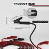 imageDROK 14 AWG Test Leads with Alligator Clips  Pack of 2 Multimeter Alligator Clips with Wires 19A 50cm 14 Gauge WireBlack and Red