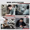 imageDROK 14 AWG Test Leads with Alligator Clips  Pack of 2 Multimeter Alligator Clips with Wires 19A 50cm 14 Gauge WireBlack and Red