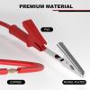 imageDROK 14 AWG Test Leads with Alligator Clips  Pack of 2 Multimeter Alligator Clips with Wires 19A 50cm 14 Gauge WireBlack and Red
