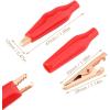 imageDROK 20pcs Insulated Alligator Clips Electrical Large  177 inch45mm 10A Pure Copper Alligator Clips for Multimeter1435mm