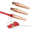 imageDROK 20pcs Insulated Alligator Clips Electrical Large  177 inch45mm 10A Pure Copper Alligator Clips for Multimeter17745mm