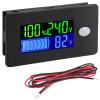 imageDROK 2pcs 12V Battery Capacity Monitor 10100V 24V 36V 48V Digital Battery Status Tester Meter Remaining Percentage Level Voltage Power Indicator Panel Gauge for Marine RV Fahrenheit TemperaturBlack