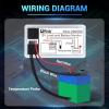 imageDROK 2pcs 12V Battery Capacity Monitor 10100V 24V 36V 48V Digital Battery Status Tester Meter Remaining Percentage Level Voltage Power Indicator Panel Gauge for Marine RV Fahrenheit TemperaturGrey