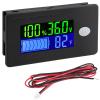 imageDROK 2pcs 12V Battery Capacity Monitor 10100V 24V 36V 48V Digital Battery Status Tester Meter Remaining Percentage Level Voltage Power Indicator Panel Gauge for Marine RV Fahrenheit TemperaturBlack