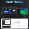 imageDROK 2pcs 12V Battery Capacity Monitor 10100V 24V 36V 48V Digital Battery Status Tester Meter Remaining Percentage Level Voltage Power Indicator Panel Gauge for Marine RV Fahrenheit TemperaturBlack