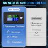 imageDROK 2pcs 12V Battery Capacity Monitor 10100V 24V 36V 48V Digital Battery Status Tester Meter Remaining Percentage Level Voltage Power Indicator Panel Gauge for Marine RV Fahrenheit TemperaturBlack