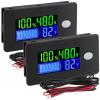 imageDROK 2pcs 12V Battery Capacity Monitor 10100V 24V 36V 48V Digital Battery Status Tester Meter Remaining Percentage Level Voltage Power Indicator Panel Gauge for Marine RV Fahrenheit TemperaturBlack