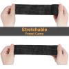imageDROK 410 Roll Camo Tape Wrap Camouflage SelfAdhesive Camo Stick Bandage for Outdoor Sports Climbing Camping 23in x 1476ft for Range Finder Camera Flashlight BicycleBlack