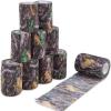 imageDROK 410 Roll Camo Tape Wrap Camouflage SelfAdhesive Camo Stick Bandage for Outdoor Sports Climbing Camping 23in x 1476ft for Range Finder Camera Flashlight BicycleBionic Wood