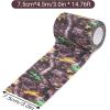 imageDROK 410 Roll Camo Tape Wrap Camouflage SelfAdhesive Camo Stick Bandage for Outdoor Sports Climbing Camping 23in x 1476ft for Range Finder Camera Flashlight BicycleBionic Wood