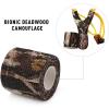 imageDROK 410 Roll Camo Tape Wrap Camouflage SelfAdhesive Camo Stick Bandage for Outdoor Sports Climbing Camping 23in x 1476ft for Range Finder Camera Flashlight BicycleBionic Wood