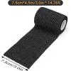imageDROK 410 Roll Camo Tape Wrap Camouflage SelfAdhesive Camo Stick Bandage for Outdoor Sports Climbing Camping 23in x 1476ft for Range Finder Camera Flashlight BicycleBlack