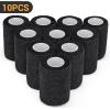 imageDROK 410 Roll Camo Tape Wrap Camouflage SelfAdhesive Camo Stick Bandage for Outdoor Sports Climbing Camping 23in x 1476ft for Range Finder Camera Flashlight BicycleBlack