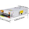 imageDROK 48V Power Supply AC 110V220V to DC 048V 10A 480W Buck Converter Adjustable Variable LED Adapter Regulated 5V 12V 24V 30V 36V 48V Volt Voltage Transformer 10A Amp Charger for Lab CCTVDual Display Current Adjustable