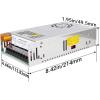 imageDROK 48V Power Supply AC 110V220V to DC 048V 10A 480W Buck Converter Adjustable Variable LED Adapter Regulated 5V 12V 24V 30V 36V 48V Volt Voltage Transformer 10A Amp Charger for Lab CCTVDual Display Fix Current