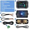 imageDROK ChargeDischarge Multi Meter 0120V 100A DC Voltmeter Coulometer Mobile Phone APP Control LCD Battery Monitor Volt Amp Temp Power Capacity Timing Monitor for RV Boat EBike
