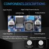 imageDROK DC Buck Converter Adjustable DC Voltage Regulator Adjustable 4540V to 12537V 36V 24V 12V 9V 5V 3V Variable Voltage Stabilizer Power Supply Volt Reducer Step Down TransformerBlue