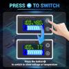imageDROK RV Battery Monitor 12V  Golf Cart Battery Meter 10100V Digital Voltmeter Temperature Gauge for Car Marine DIY ProjectBlack