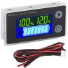 imageDROK RV Battery Monitor 12V  Golf Cart Battery Meter 10100V Digital Voltmeter Temperature Gauge for Car Marine DIY ProjectBlack