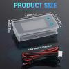 imageDROK RV Battery Monitor 12V  Golf Cart Battery Meter 10100V Digital Voltmeter Temperature Gauge for Car Marine DIY ProjectGrey