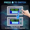 imageDROK RV Battery Monitor 12V  Golf Cart Battery Meter 10100V Digital Voltmeter Temperature Gauge for Car Marine DIY ProjectGrey