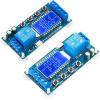 imageDROK Timer Relay  5V12V24V Time Delay Relay Switch DelayOff Cycle Timer 001s9999mins with LCD Display Support Micro USB 5V Power SupplyBlue