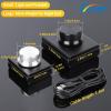 imageDROK USB Volume Knob Small PC Computer Speaker Volume Control Audio External USB Volume Control Knob with 1Key Mute Function Support Win7 8 10 XP Mac Vista Android Black and SilverSilver