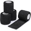 imageDROK 410 Roll Camo Tape Wrap Camouflage SelfAdhesive Camo Stick Bandage for Outdoor Sports Climbing Camping 23in x 1476ft for Range Finder Camera Flashlight BicycleBlack