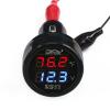 imageDROK Digital DC Voltage 10170 Degree Fahrenheit Temperature Monitor Car Motorcycle Battery Voltmeter Thermometer 12V 24V Temp Volt Tester MultimeterStandard