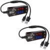 imageDROK USB Tester USBA 20 Digital Multimeter Dual USB Output Ports PD QC 30 Color LED Display 7 Modes Capacity Voltage Current Power Voltmeter Ammeter for Laptop Power Bank Solar PanelBlack