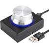 imageDROK USB Volume Knob Small PC Computer Speaker Volume Control Audio External USB Volume Control Knob with 1Key Mute Function Support Win7 8 10 XP Mac Vista Android Black and SilverSilver
