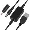 imageDROK USB to 9v 5v to 12v Step Up USB Cable DC 5V Boost to 9V 12V Voltage Converter 1A Stepup Volt Transformer Power Regulator Line with LED Display5V to 9VNo Display
