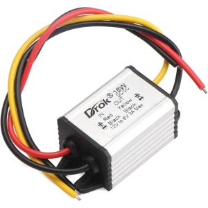 imageDROK 12v to 37v Buck Converter DC 835V to 37V 3A 11W Voltage Regulator Board Power Supply Module 5V 6V 9V 12V 24V Waterproof Car Volt Step Down Buck Converter12V6V Converter