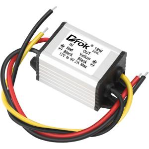 imageDROK 12v to 37v Buck Converter DC 835V to 37V 3A 11W Voltage Regulator Board Power Supply Module 5V 6V 9V 12V 24V Waterproof Car Volt Step Down Buck Converter24V12V to 9V