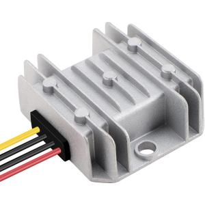 imageDROK Adjustable Voltage Regulator IP68 Waterproof DC to DC Buck Converter 835V to 324V 5A Aluminum Protective Case Step Down Converter 5V 12V Power Supply