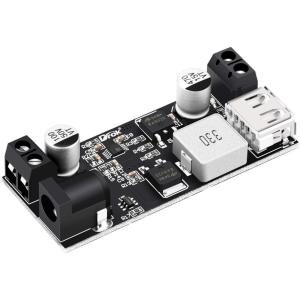 imageDROK DC Buck Converter 12V to 5V Step Down Converter Voltage Regulator 9V36V to 5V 356A Pack of 2 BlueBlack1pcs