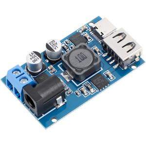 imageDROK DC Buck Converter 12V to 5V Step Down Converter Voltage Regulator 9V36V to 5V 356A Pack of 2 BlueBlue Pro1pcs