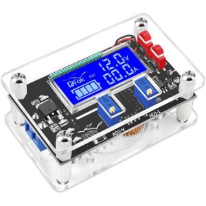 imageDROK DC Buck Converter Adjustable Voltage Regulator 12V 6V32V to 1532V 5A LCD Screen Step Down Converter with USB Port and Protective CaseBuck 632V to 1532V