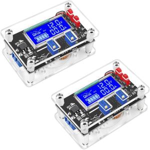 imageDROK DC Buck Converter Adjustable Voltage Regulator 12V 6V32V to 1532V 5A LCD Screen Step Down Converter with USB Port and Protective CaseBuck 632V to 1532V  2pcs