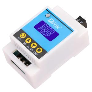 imageDROK Delay Relay Module DC 630V Timer Relay 12V 24V 001s9999min 50mA Digital Timer Cycle Delay Switch Module AC 220V Power OnOff Controller with LCD Display Switch Button Case30A