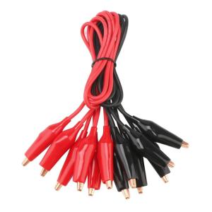 imageDROK Jumper Wires with Alligator Clips Electrical  10pcs 45mm Large Pure Copper 196 inches50cm Test Leads with Alligator Clips for Multimeter Electrical TestingTest Probes  Leads