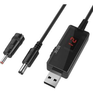 imageDROK USB to 9v 5v to 12v Step Up USB Cable DC 5V Boost to 9V 12V Voltage Converter 1A Stepup Volt Transformer Power Regulator Line with LED Display5V to 912V