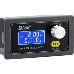 imageDrok DC Buck Boost Converter 5V30V Step Up Down to 0630V Digital Control Power Supply 6V 12V 24V Voltage Regulator LCD Digital Display Buck Boost Module Voltage Transformer for Golf CartBuck Boost 530V to 030V 35W