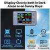 imageDROK Digital Multimeter DC 8100V 100A Battery Monitor 12V 24V 36V 48V 60V Volt Amp Watt Meter Big Color Screen LCD Display Capacity Time Power Voltmeter Ampmeter for RV Solar Panel Battery Charge100Awith Base