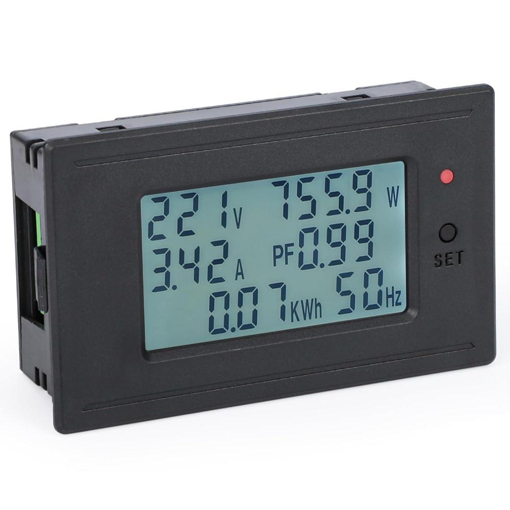 imageDROK AC Multimeter 50300V 0100A with Open Transformer 110V 220V Voltage Current Power Electric Energy Monitor Ampmeter Voltmeter LCD Screen for Homeuse6 Datas LCD