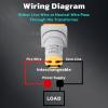 imageDROK AC Voltage Display 3pcs Digital LED Display Voltmeter AC 60500V Voltage Meter Monitor 110v 220v Volt Detetor Green Red Yellow Signal Indicator Light PanelRegular