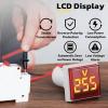 imageDROK AC Voltage Display 3pcs Digital LED Display Voltmeter AC 60500V Voltage Meter Monitor 110v 220v Volt Detetor Green Red Yellow Signal Indicator Light PanelRegular